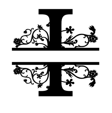 Floral Initial Monogram - The Iron Hutch