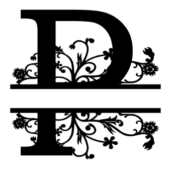 Floral Initial Monogram - The Iron Hutch