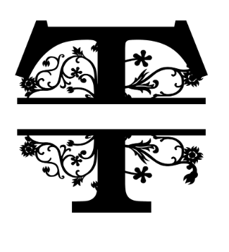 Floral Initial Monogram - The Iron Hutch