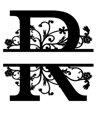 Floral Initial Monogram - The Iron Hutch