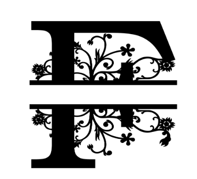 Floral Initial Monogram - The Iron Hutch
