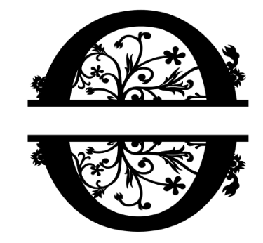 Floral Initial Monogram - The Iron Hutch