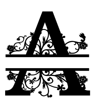 Floral Initial Monogram - The Iron Hutch