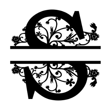 Floral Initial Monogram - The Iron Hutch