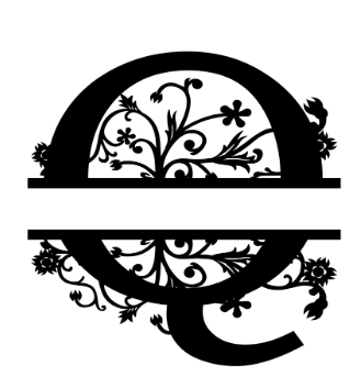 Floral Initial Monogram - The Iron Hutch