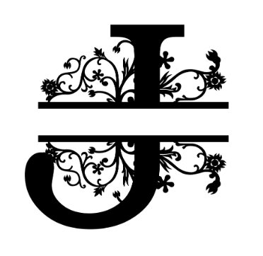 Floral Initial Monogram - The Iron Hutch