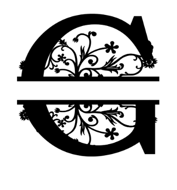 Floral Initial Monogram - The Iron Hutch