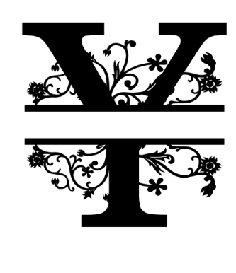 Floral Initial Monogram - The Iron Hutch