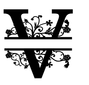 Floral Initial Monogram - The Iron Hutch