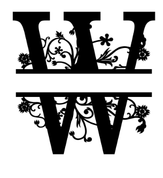 Floral Initial Monogram - The Iron Hutch