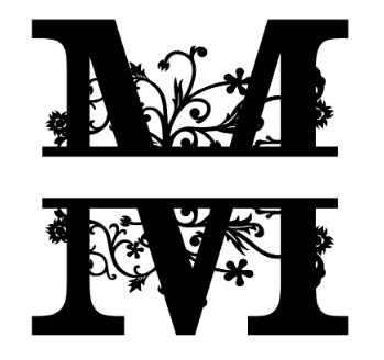 Floral Initial Monogram - The Iron Hutch