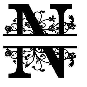 Floral Initial Monogram - The Iron Hutch