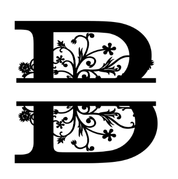 Floral Initial Monogram - The Iron Hutch