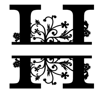 Floral Initial Monogram - The Iron Hutch