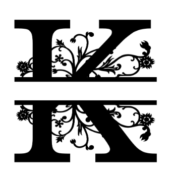 Floral Initial Monogram - The Iron Hutch