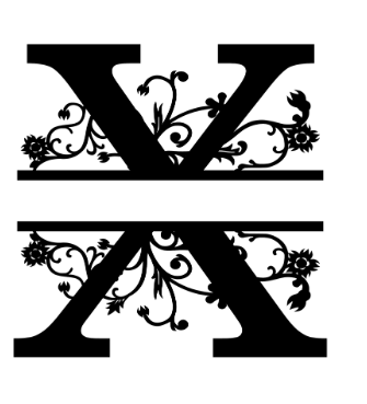 Floral Initial Monogram - The Iron Hutch