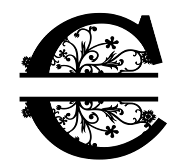 Floral Initial Monogram - The Iron Hutch