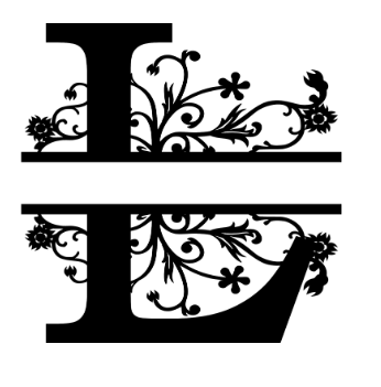 Floral Initial Monogram - The Iron Hutch