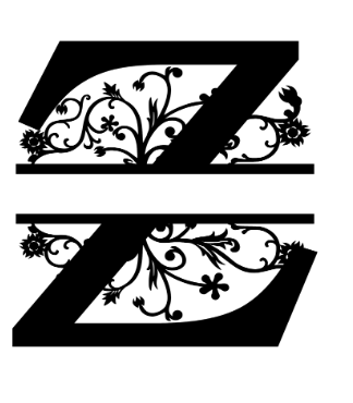 Floral Initial Monogram - The Iron Hutch