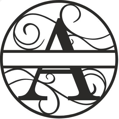 Initial Monogram - The Iron Hutch