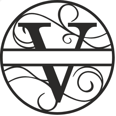 Initial Monogram - The Iron Hutch