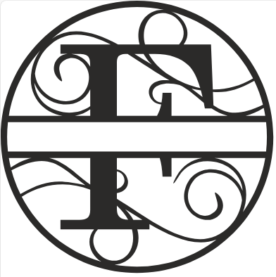 Initial Monogram - The Iron Hutch