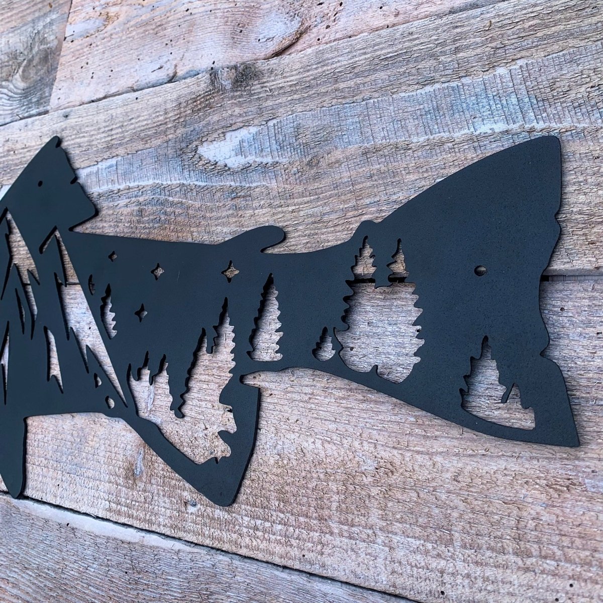 Trout Mountain Scene Sign - The Iron Hutch