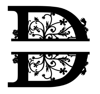 Floral Initial Monogram - The Iron Hutch