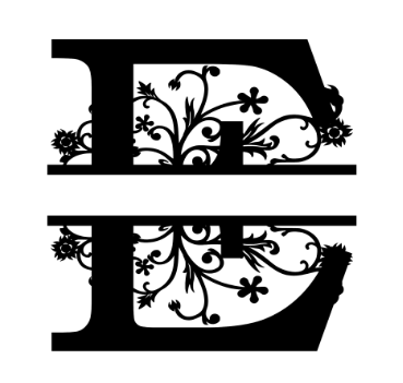 Floral Initial Monogram - The Iron Hutch