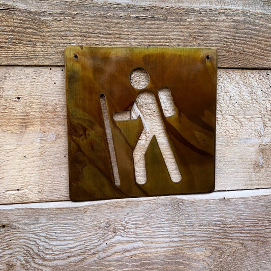 Hiker Sign - The Iron Hutch