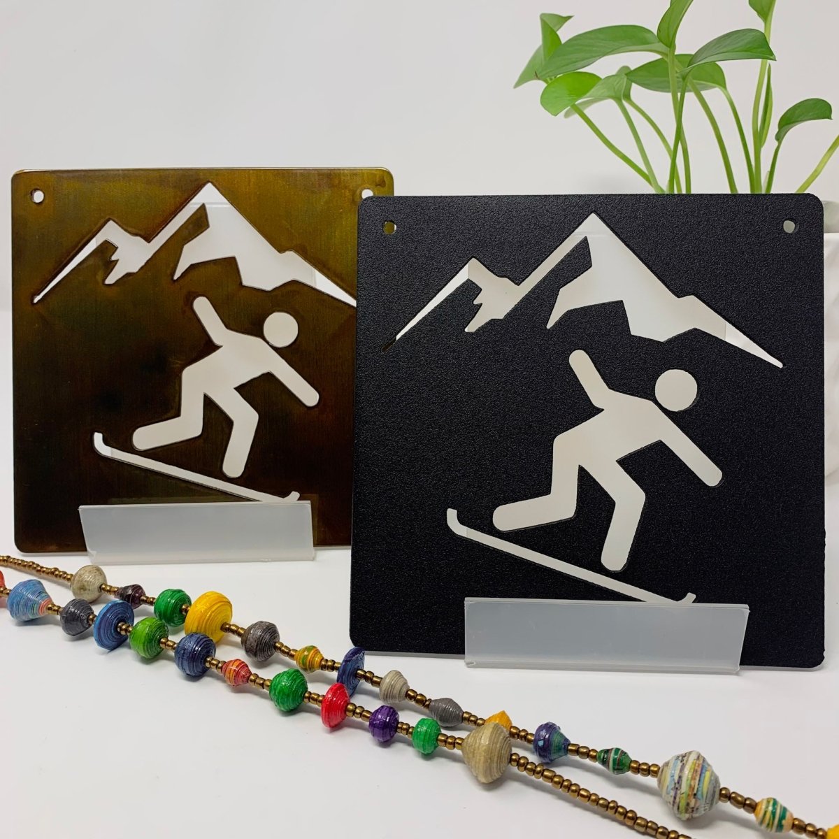 Snowboarder Sign - The Iron Hutch