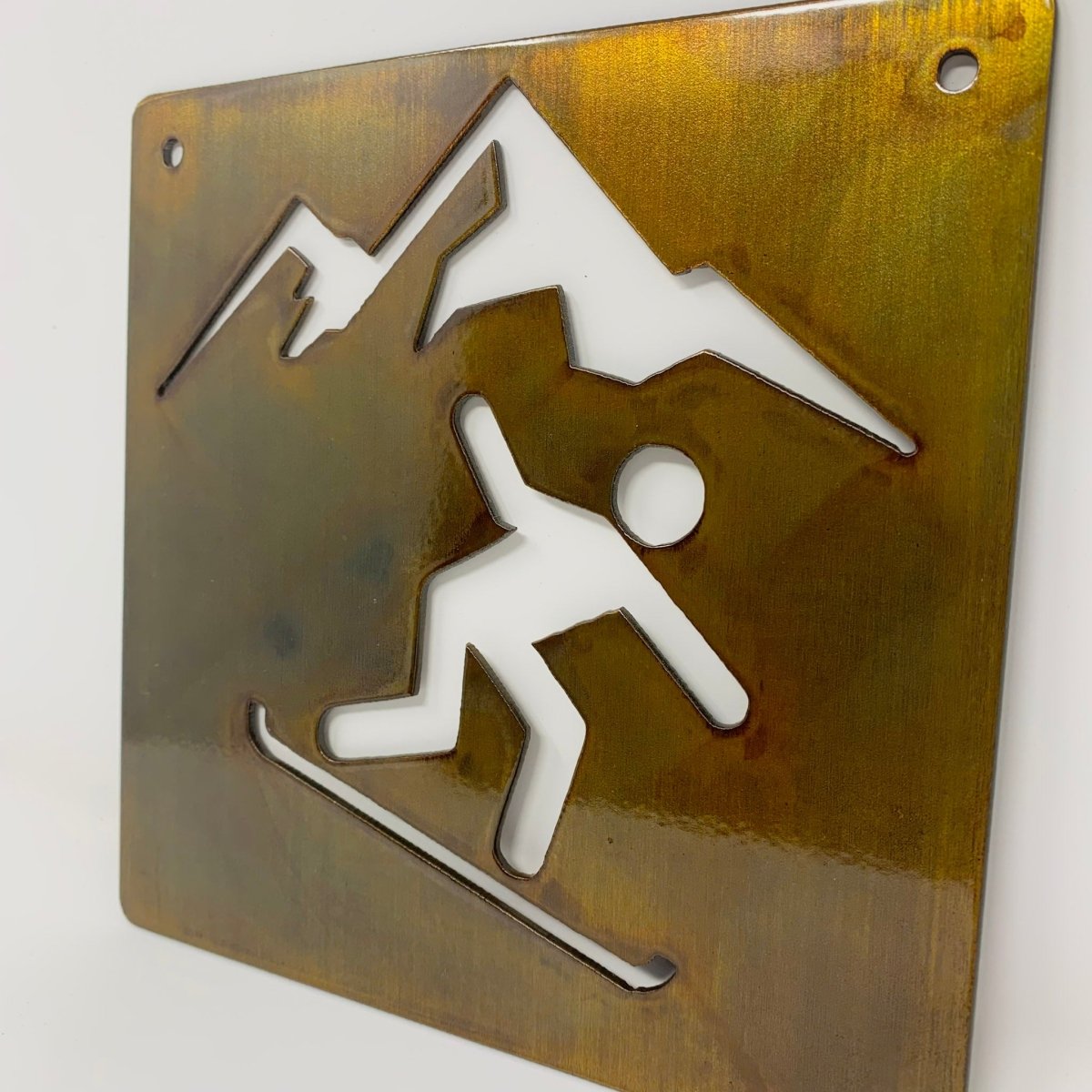 Snowboarder Sign - The Iron Hutch